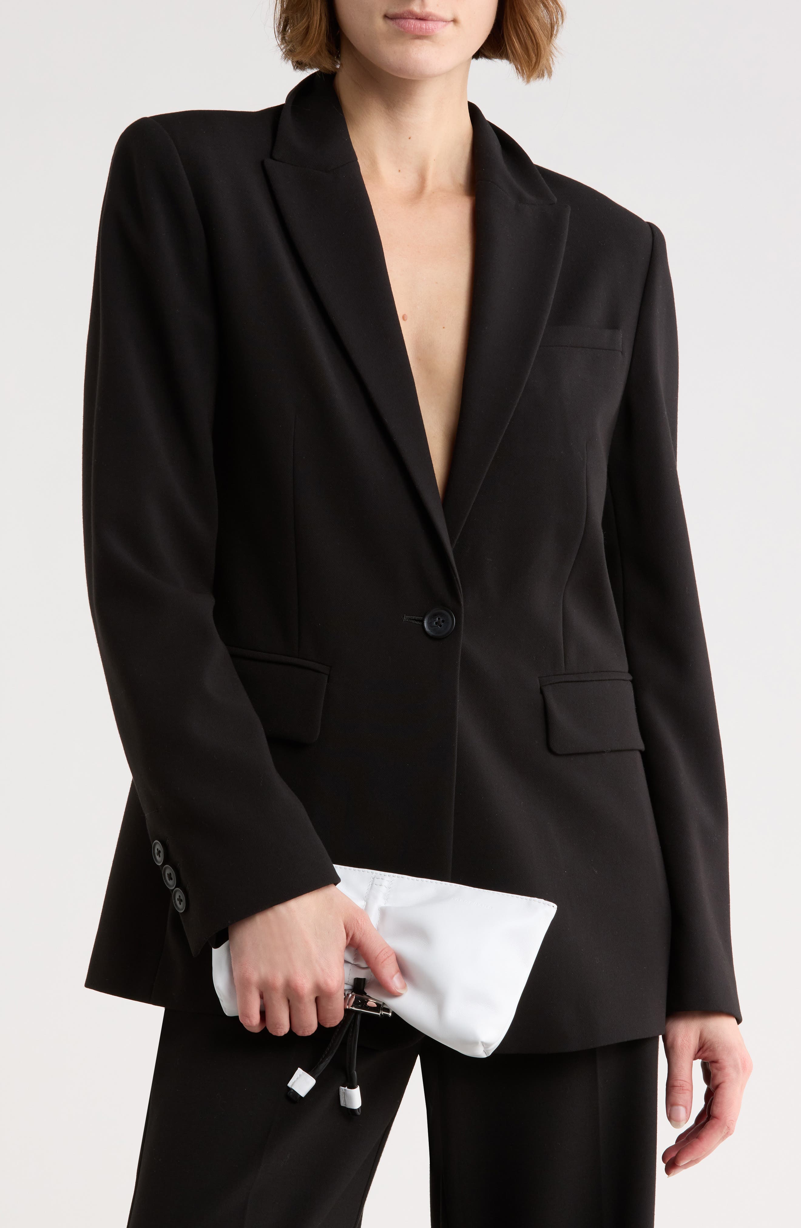 Longchamp Le Roseau Small Clutch, Alternate, color, White