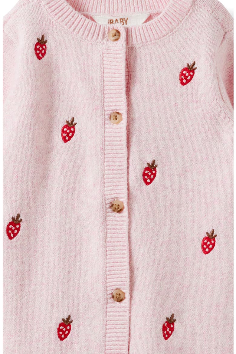 Organic Knit Long Sleeve All In One, Alternate, color, Pop Pink Marle Berries