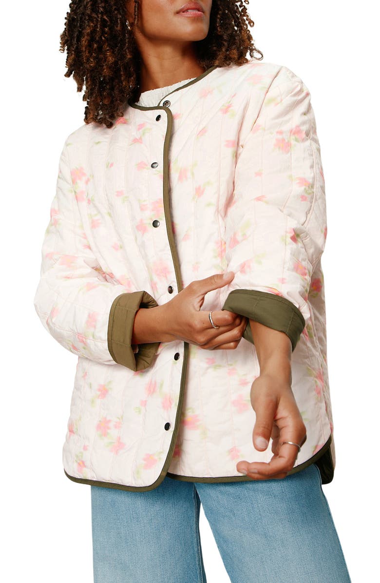 Sanctuary Reversible Cotton Quilted Jacket, Alternate, color, Kalamata Green