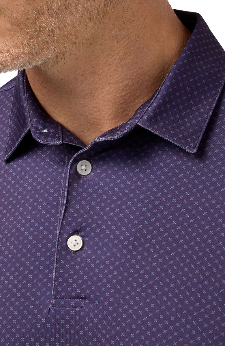 Mizzen+Main Versa Trim Fit Performance Golf Polo, Alternate, color, Passion Purple Crest Dot