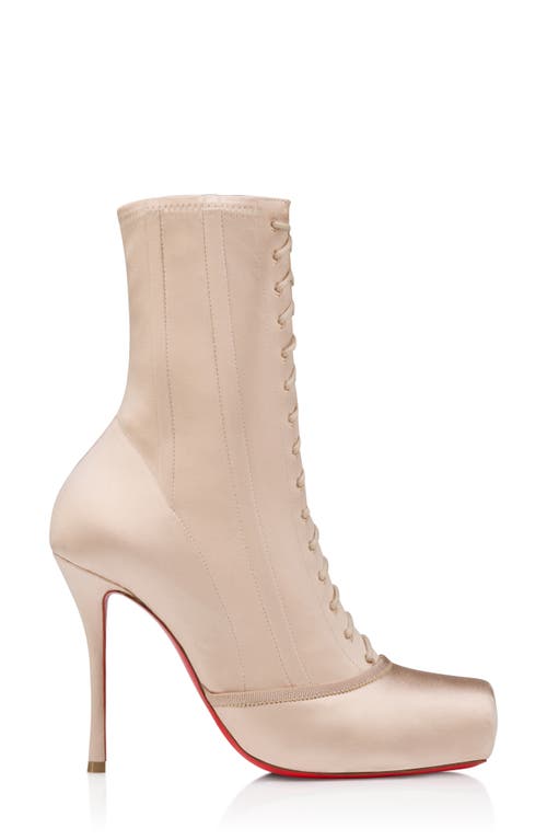 Christian Louboutin Cassia Pavlova Lace-up Bootie In Animal Print