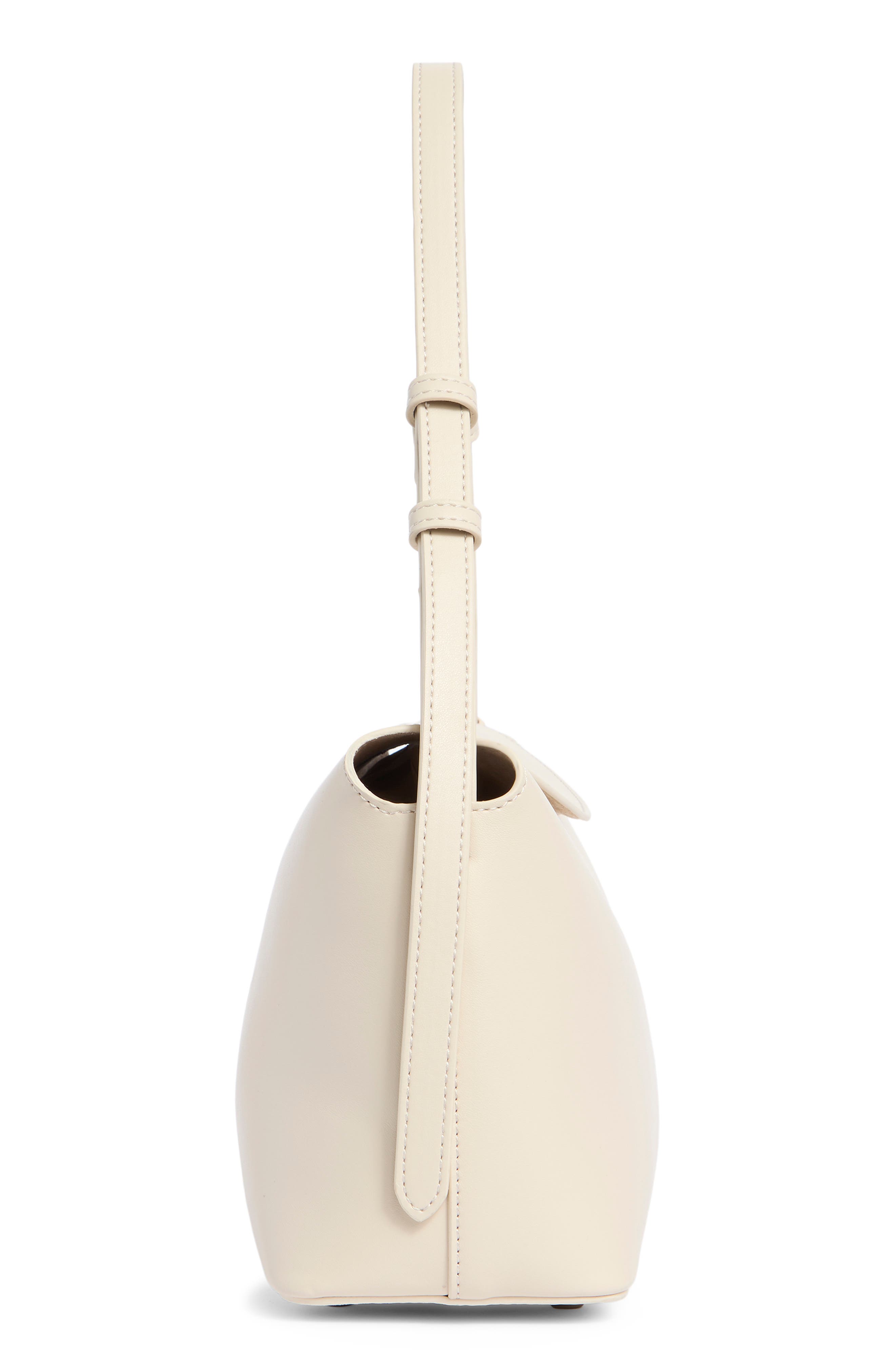 Overlap Flap Shoulder Bag, Alternate, color, ALMOND