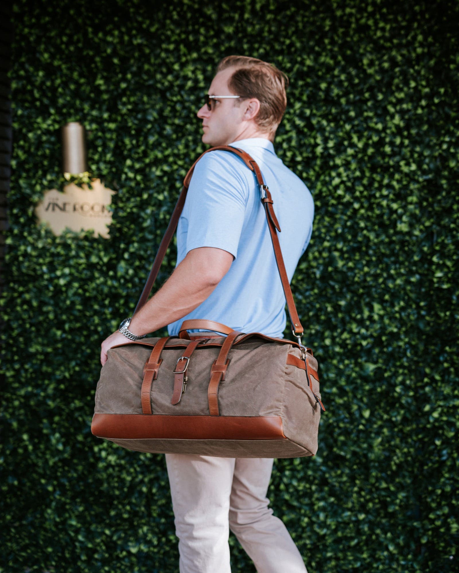 Flynn 20" Waxed Canvas Weekender, Alternate, color, Olive