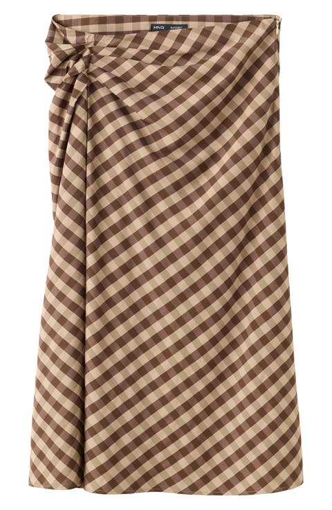 Gingham Midi Skirt