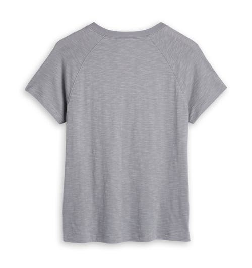 Tomboyx Jersey Slub Raglan V-neck T-shirt In Gray