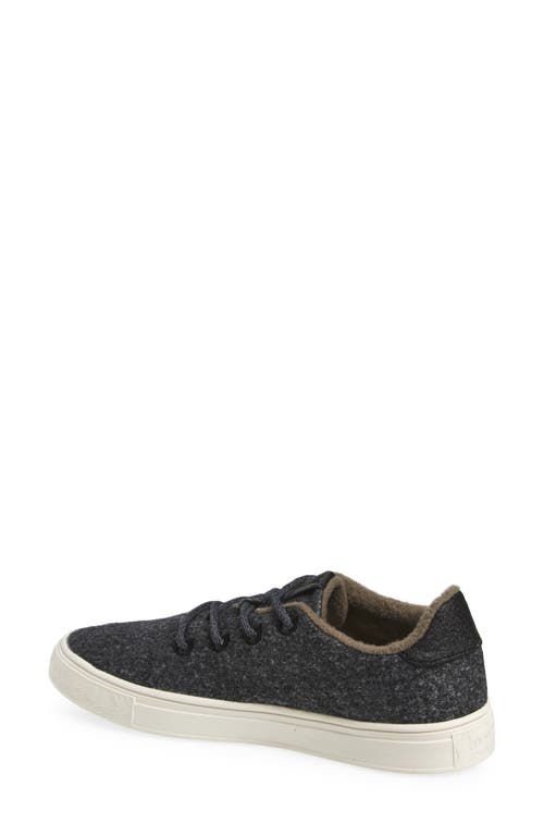 Yy Nation Cirro Wool Blend Water Resistant Low Top Sneaker In Charcoal/white