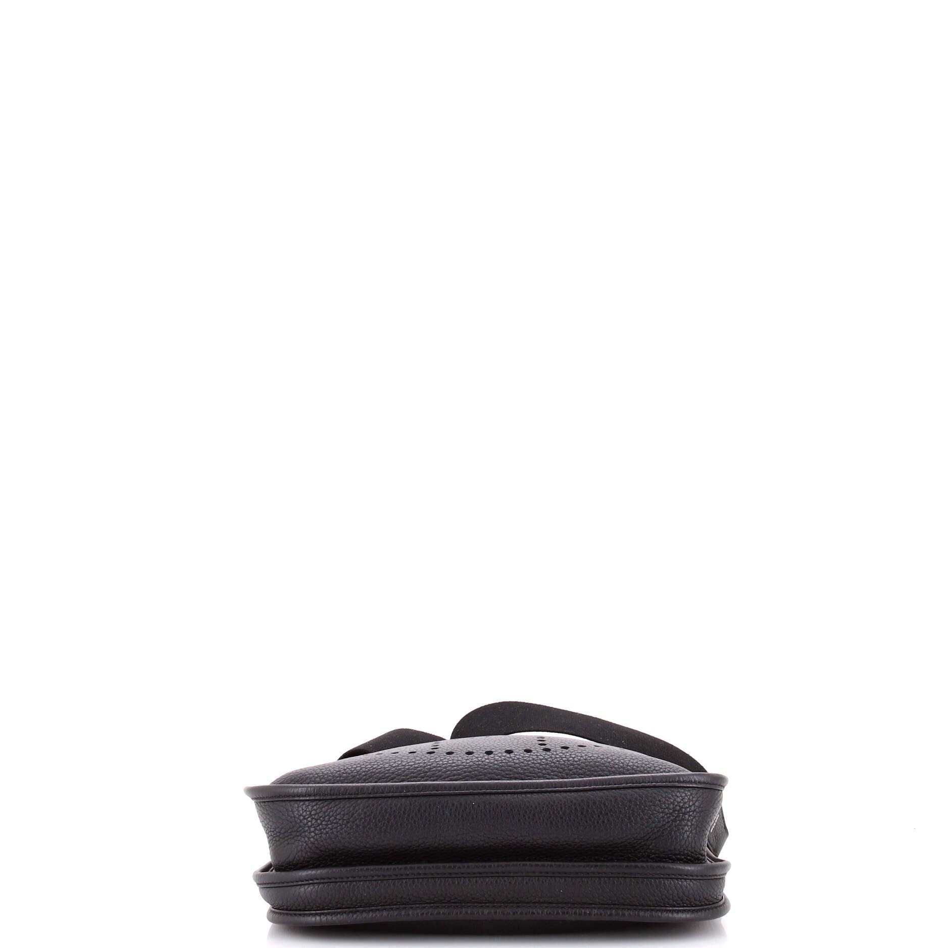 Pre-Owned Hermes Evelyne Bag Gen III Clemence PM, Alternate, color, Noir