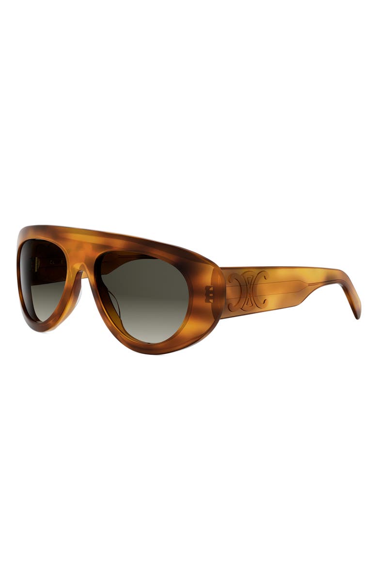 CELINE Triomphe Stamp 52mm Gradient Pilot Sunglasses, Alternate, color, 