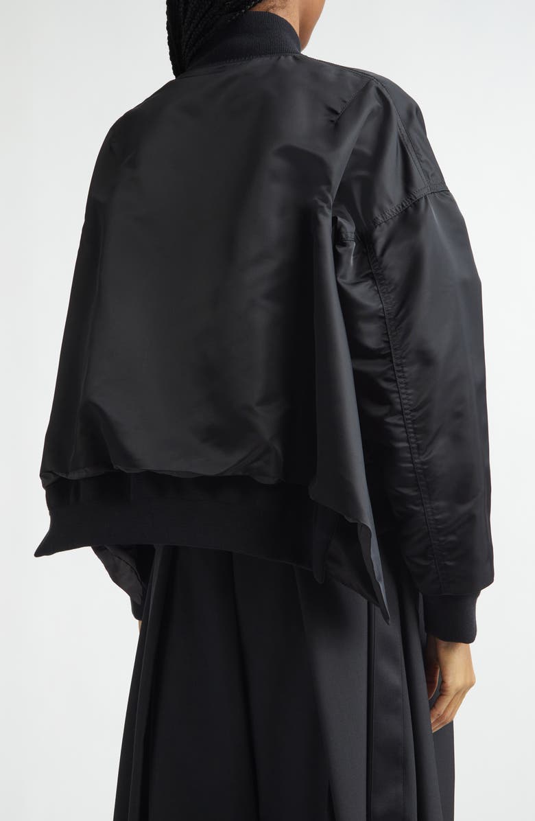 Sacai Nylon Twill Jacket, Alternate, color, Black