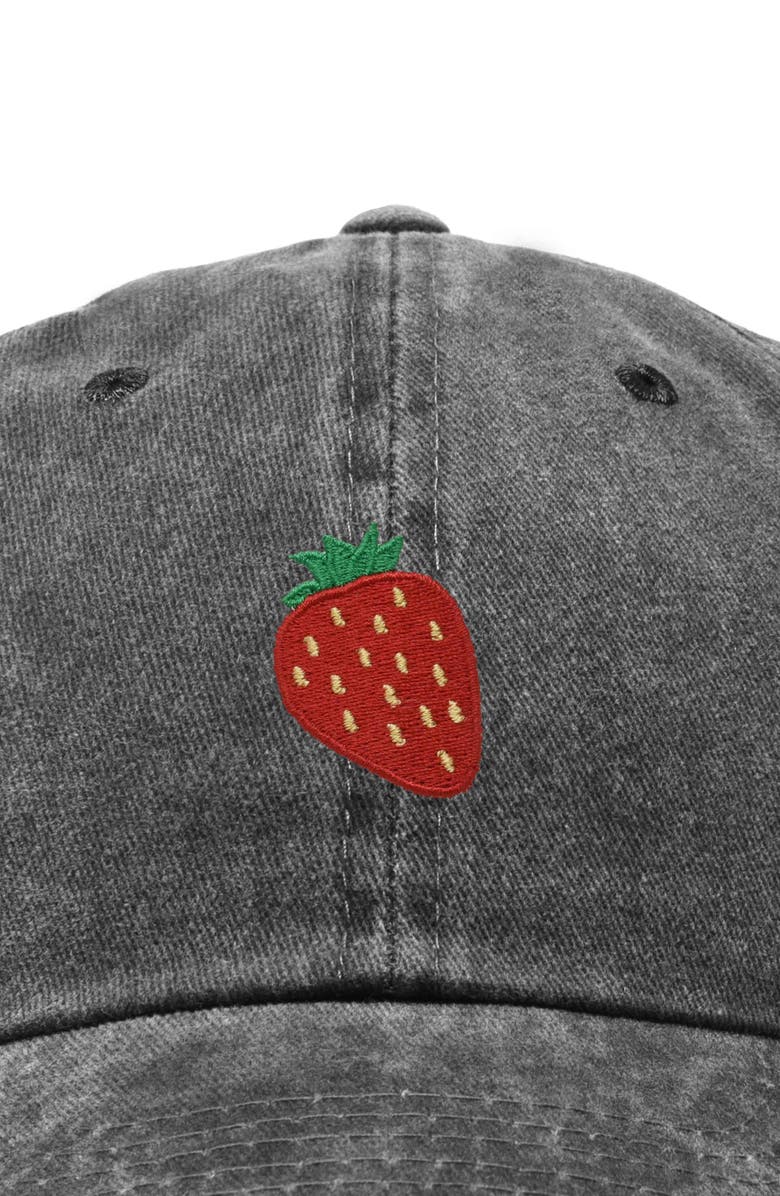 Dalix Strawberry Hat, Alternate, color, Washed Black