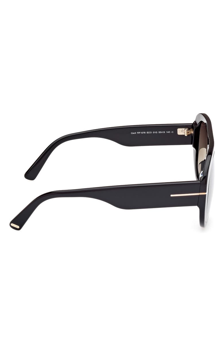 TOM FORD Cecil 55mm Pilot Sunglasses, Alternate, color, 