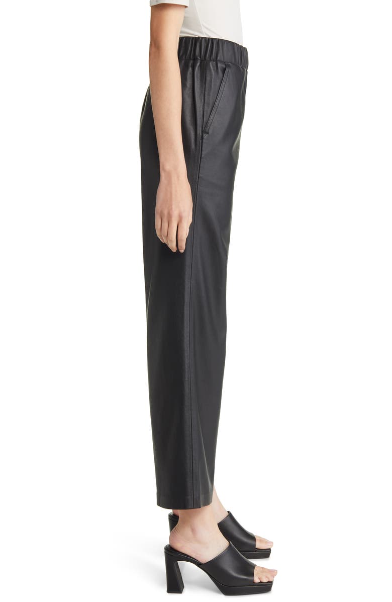 BLANKNYC Elastic Waist Crop Faux Leather Pants, Alternate, color, 