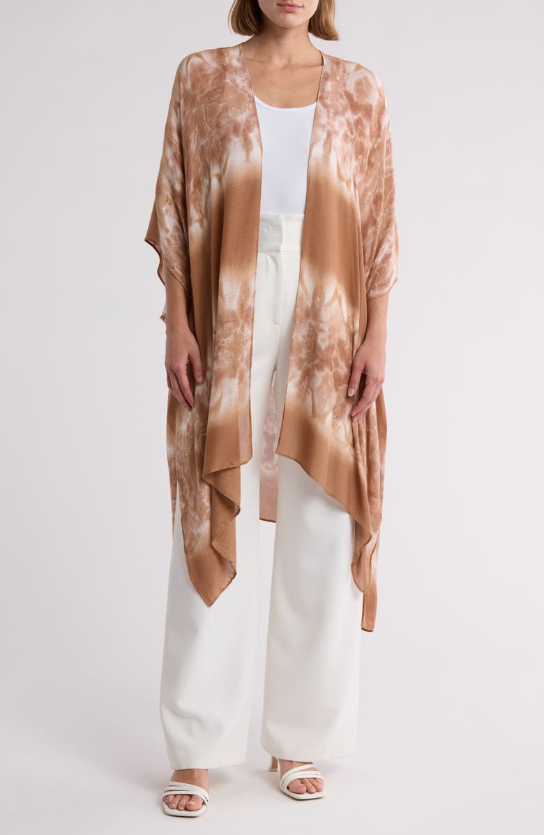 RACHEL Rachel Roy Print Ruana, Main, color, Brown