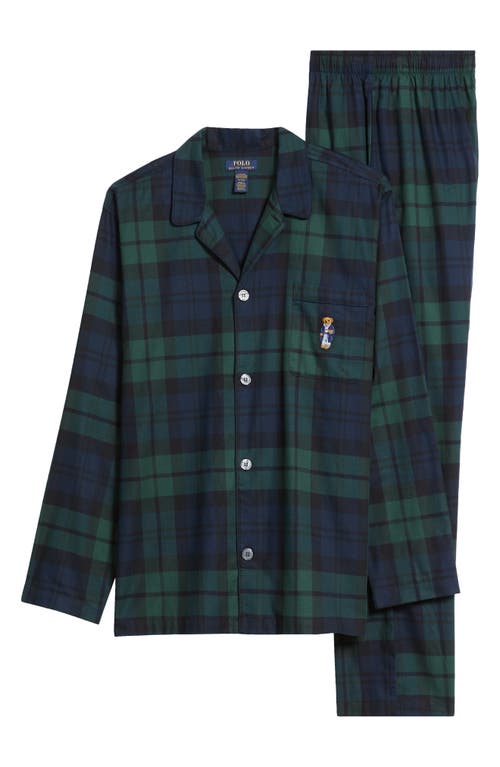 Polo Ralph Lauren Plaid Cotton Flannel Pajamas In Green