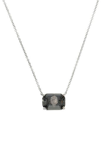 KURT GEIGER KURT GEIGER LONDON EMERALD CUT CRYSTAL PENDANT NECKLACE 