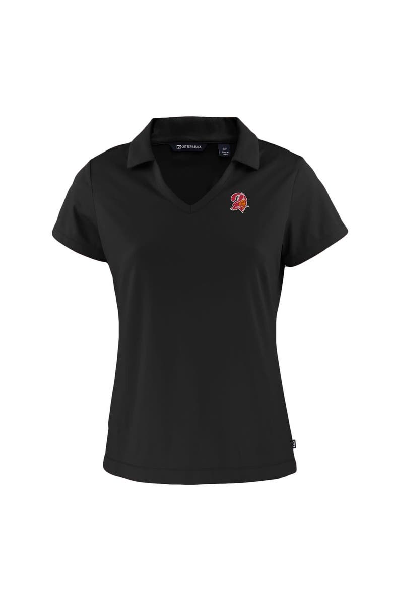Cutter & Buck Women's Cutter & Buck  Black Tampa Bay Buccaneers Throwback Daybreak Eco Recycled V-Neck Polo, Alternate, color, 