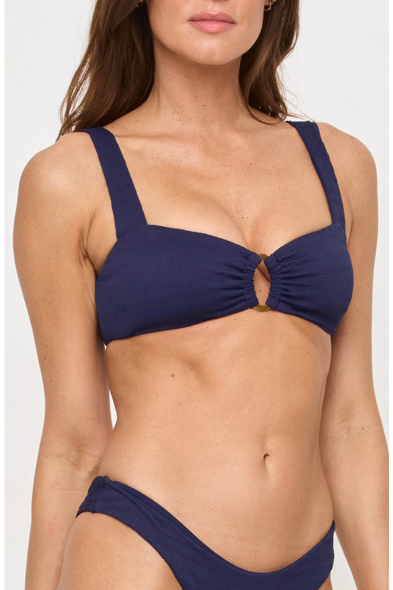Willow Pucker Textured Bikini Top, Main, color, MIDNIGHT BLUE