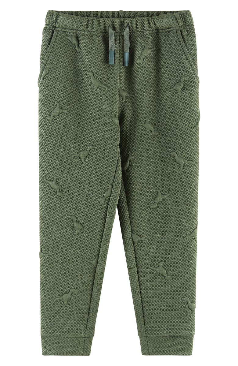 Andy & Evan Kids' Dino Embossed Hoodie & Leggings Set, Alternate, color, Green Dino