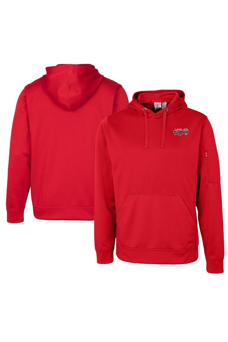 Unisex Cutter & Buck Red Lansing Lugnuts Clique Lift Eco Performance Pullover Hoodie Sweatshirt, Main, color, Red