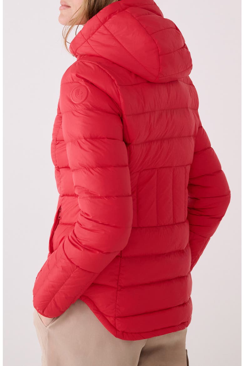Emeline Water Repellent 550 Fill Power Down Jacket, Alternate, color, POPPY