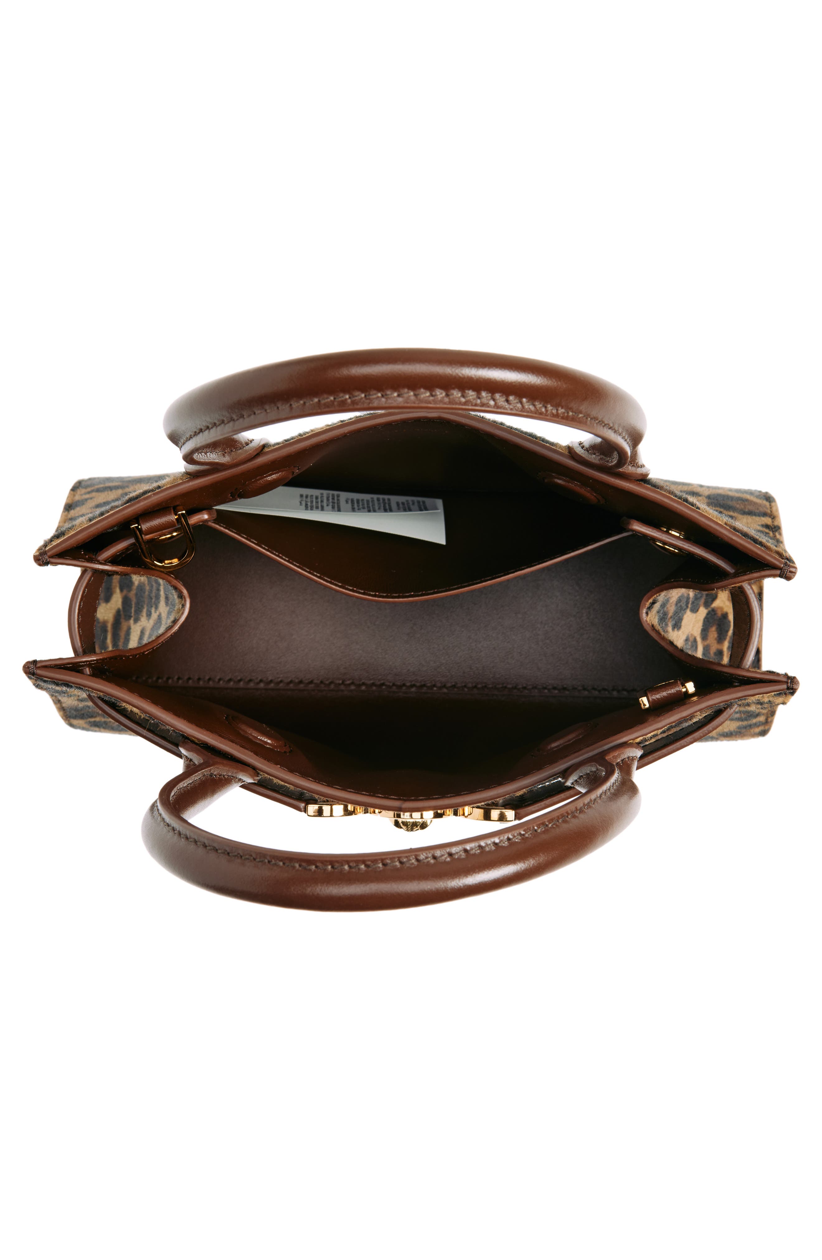 Versace Small Medusa 95 Leopard Print Genuine Calf Hair Tote, Alternate, color, 