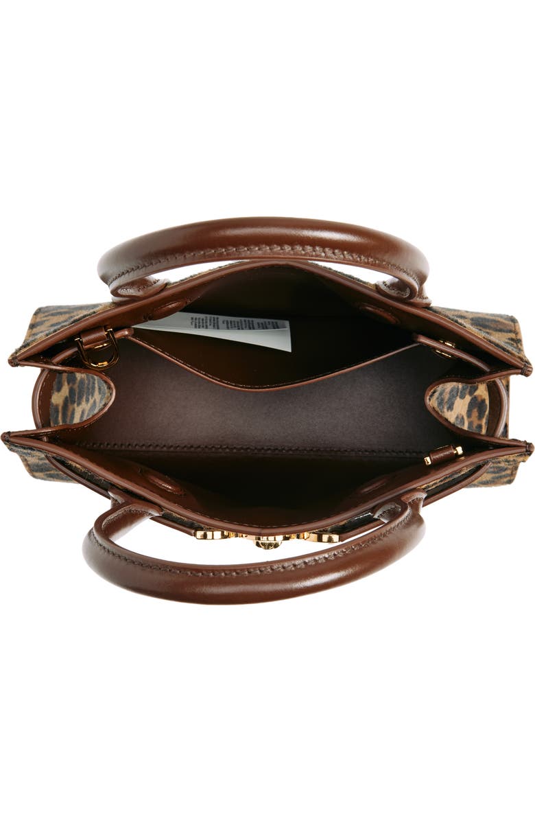 Versace Small Medusa 95 Leopard Print Genuine Calf Hair Tote, Alternate, color,