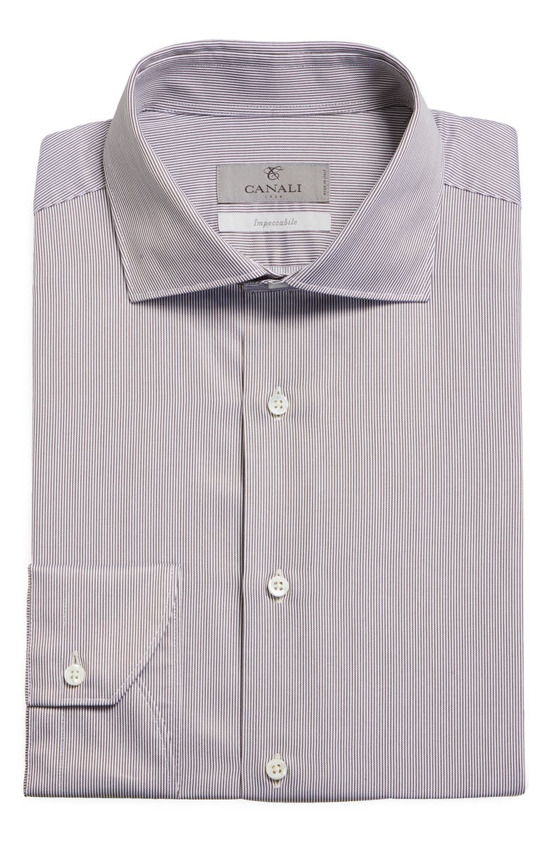 Canali Impeccabile Stripe Dress Shirt, Alternate, color, 
