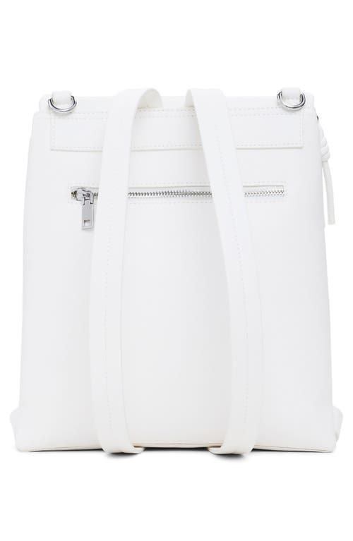 Desigual Mini Faux Leather Backpack In White