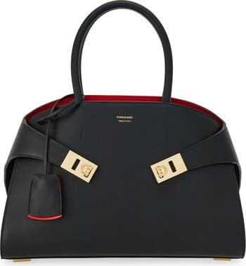 Hug Small Leather Top Handle Bag