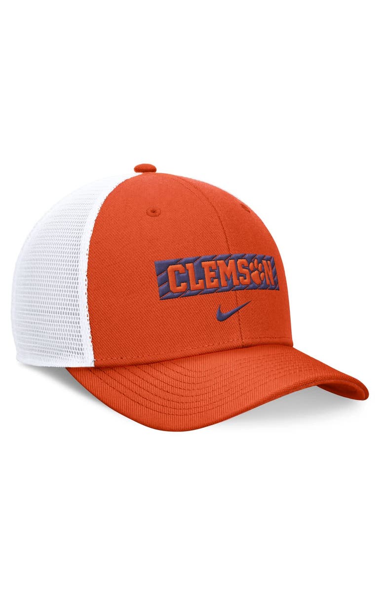 Nike Men's Nike Orange/White Clemson Tigers 2024 Sideline Trucker Adjustable Hat, Alternate, color, Orange