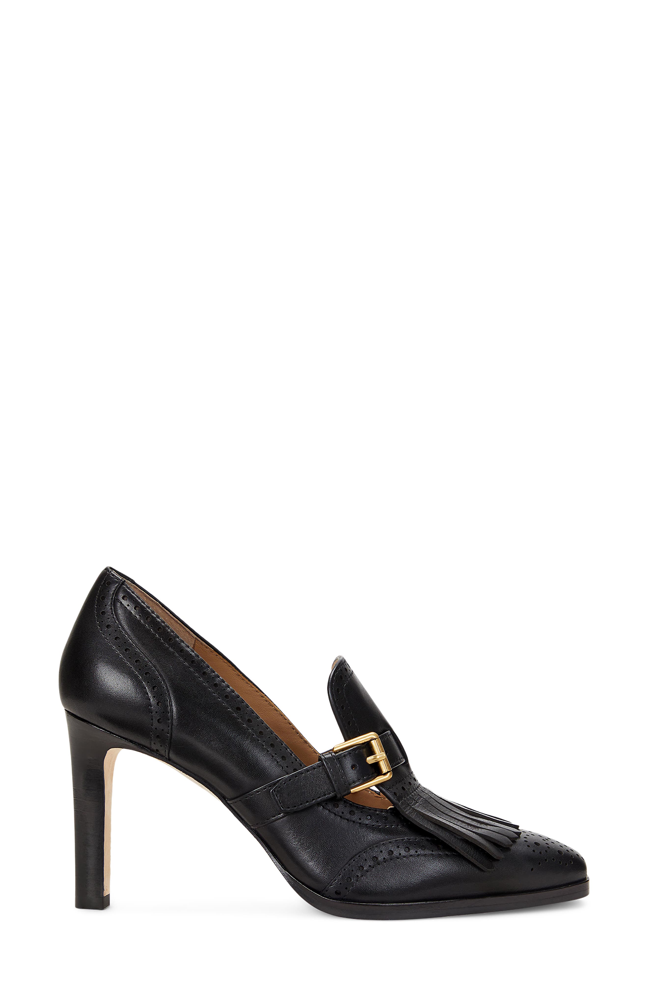 Colleen Leather Pump, Alternate, color, BLACK