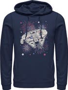 Star Wars Men's Star Wars Festive Fireworks Falcon Pull Over Hoodie