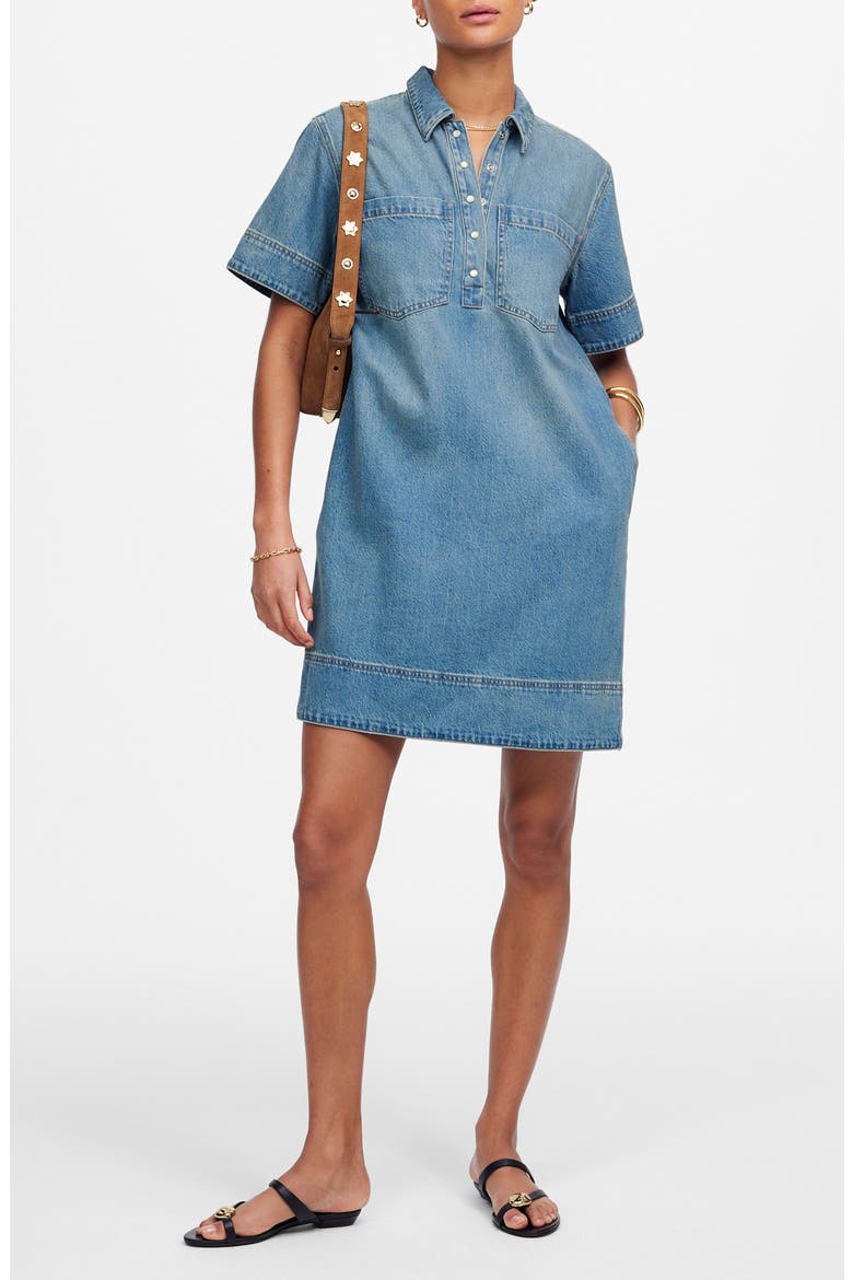 denim popover dress by Toccin style Shirt collar with V Banana Republic Women's Denim Popover
