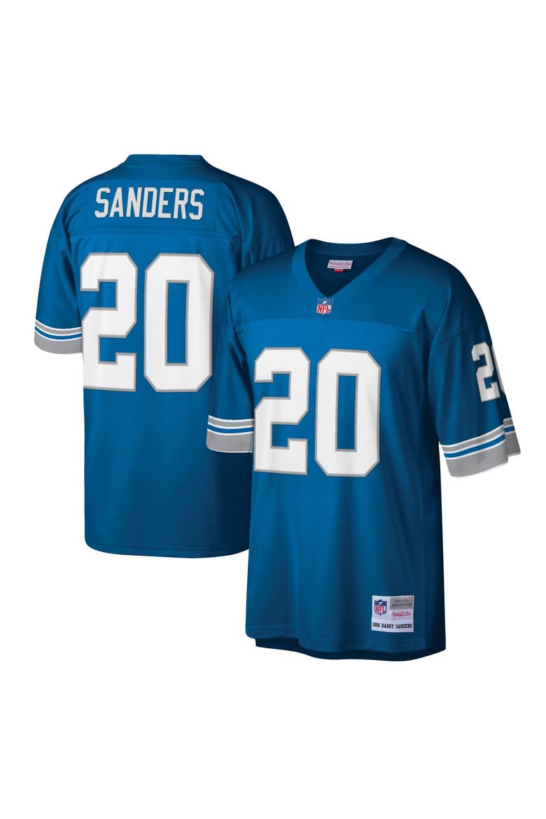 Men's Mitchell & Ness Barry Sanders Blue Detroit Lions Legacy Replica Jersey, Main, color, Blue