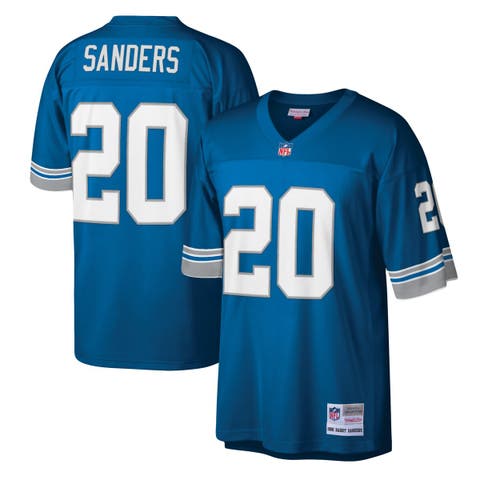 Men's Mitchell & Ness Barry Sanders Blue Detroit Lions Legacy Replica Jersey