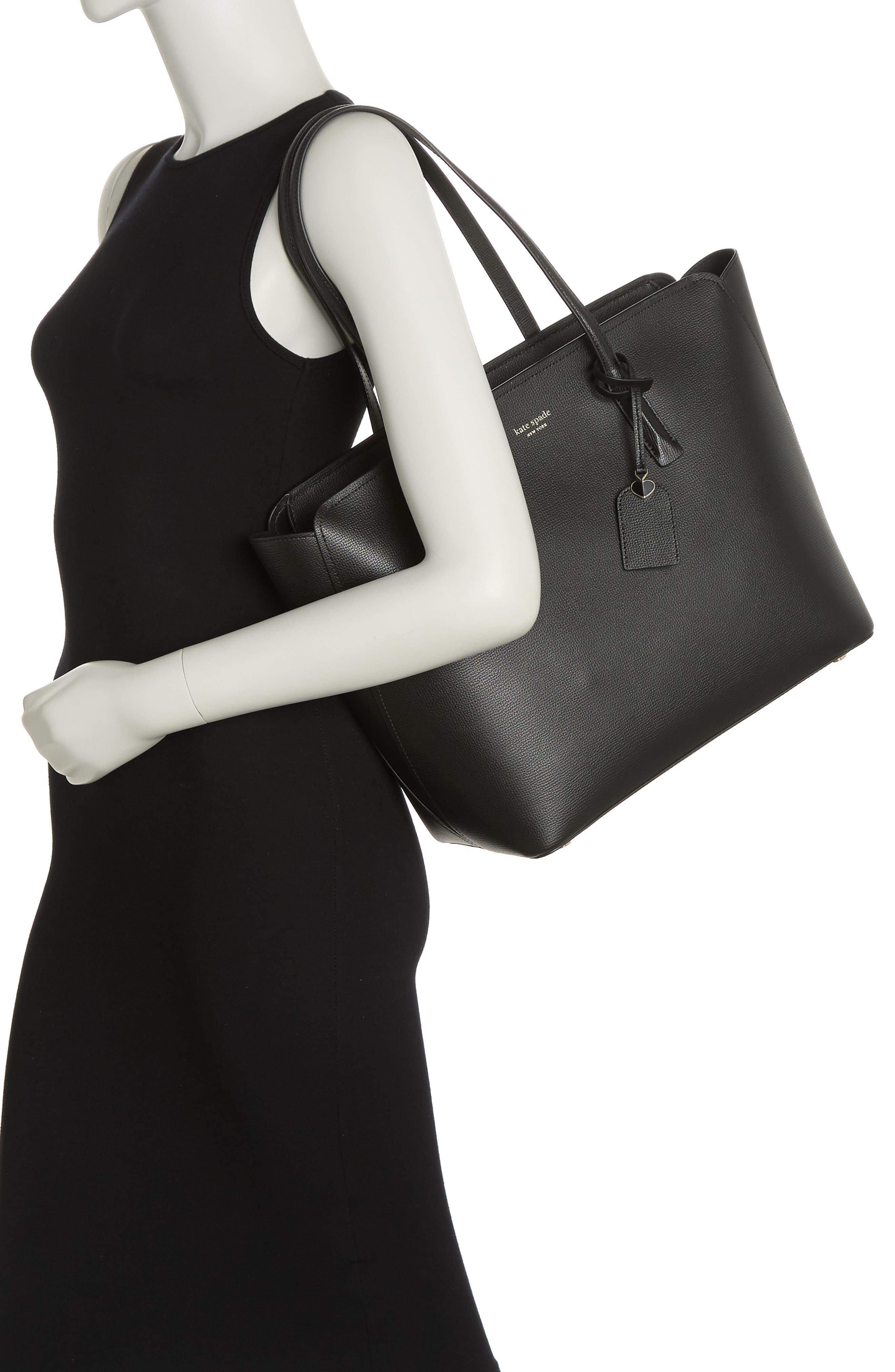 Kate Spade New York margaux large leather tote bag, Alternate, color, 