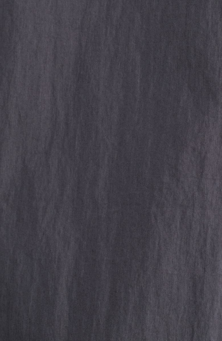 Bernardo Short Raincoat with Stowaway Hood, Alternate, color, Dark Grey