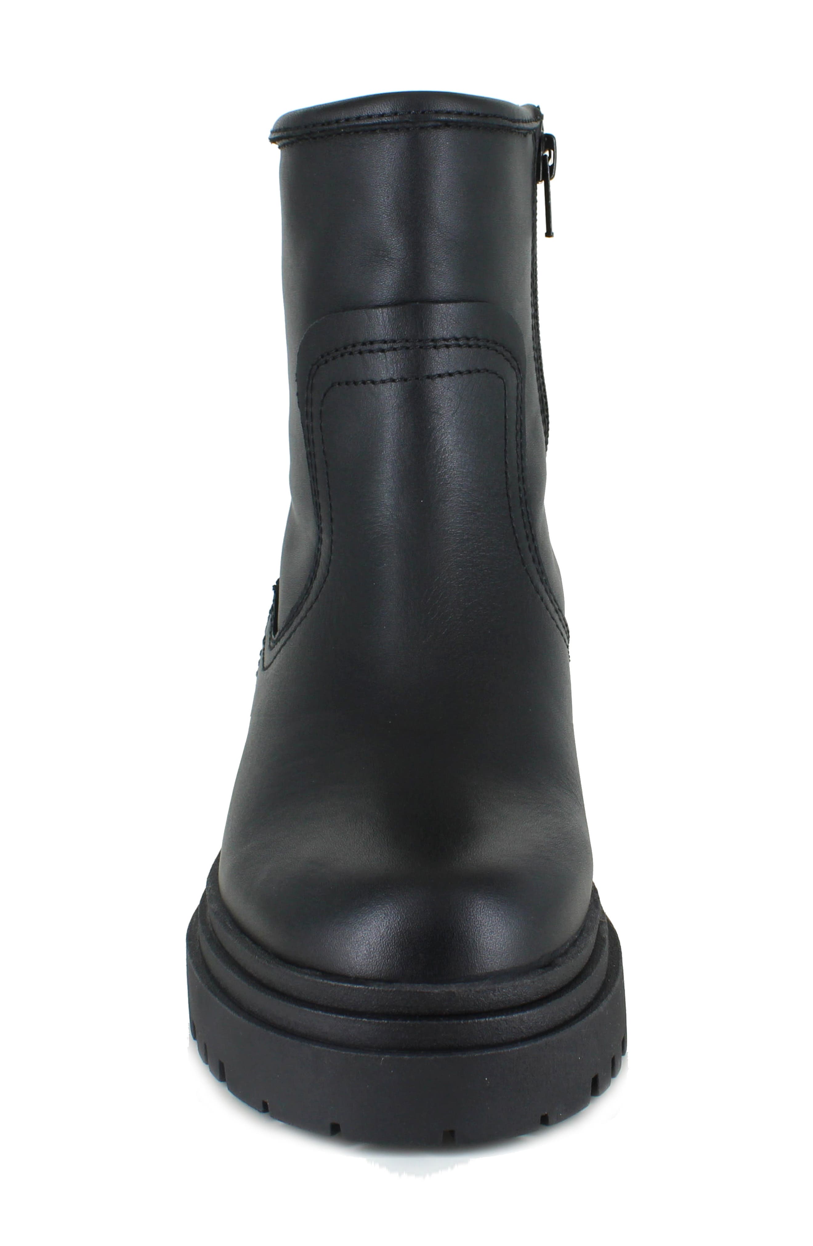 National Comfort Rafaela Platform Bootie, Alternate, color, Black Leather