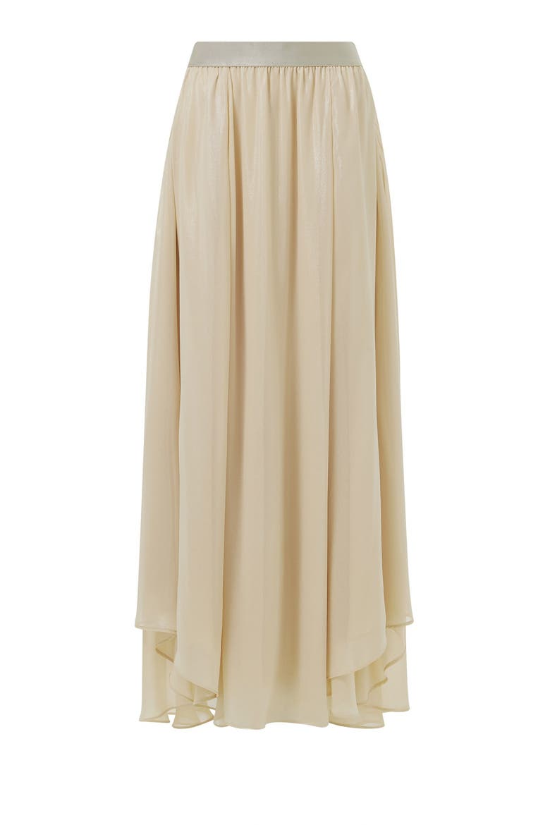 Elasticated Waist Asymmetric Skirt, Main, color, Neutrals