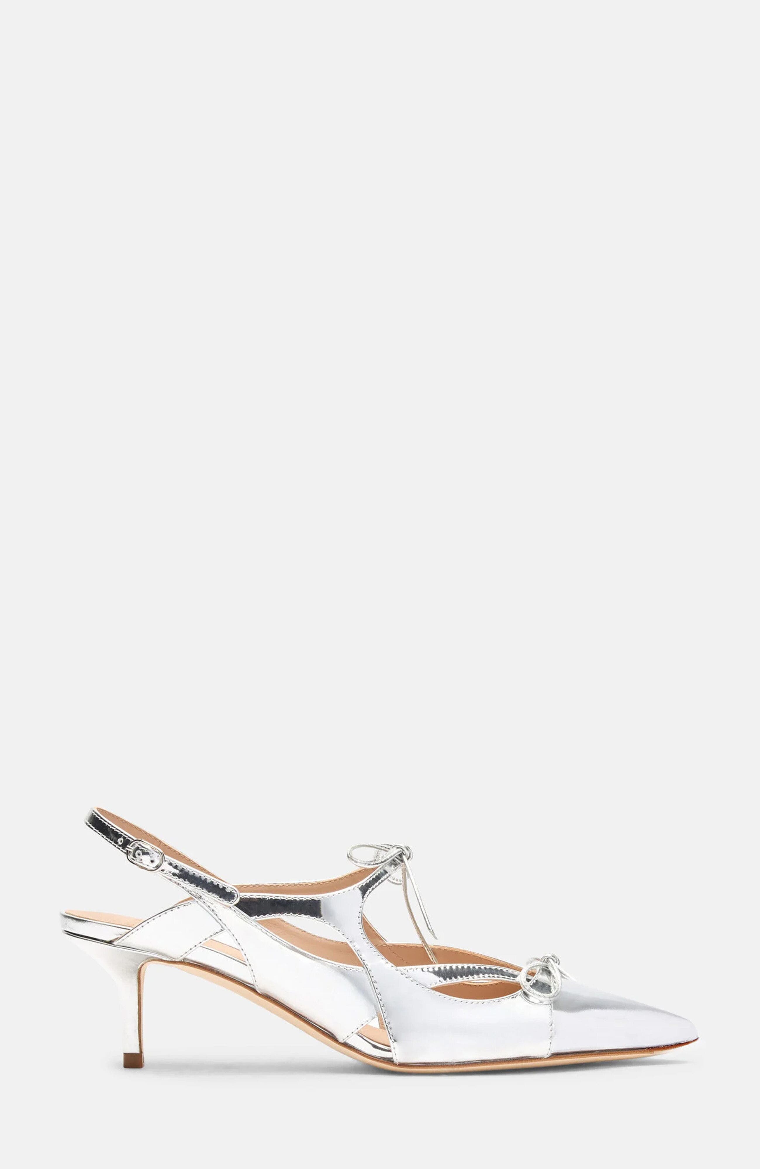 Blazing Pumps, Main, color, Silver - Laminated Calf