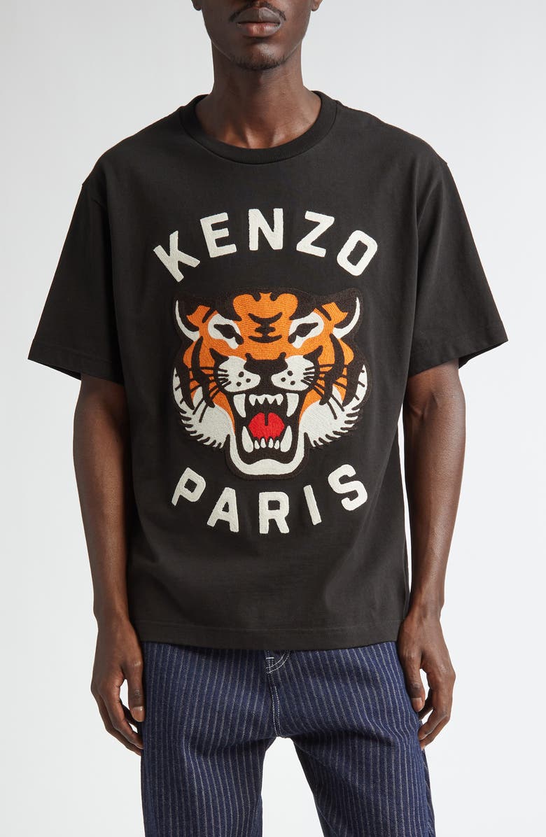 KENZO Lucky Tiger Oversize Graphic T-Shirt, Main, color,