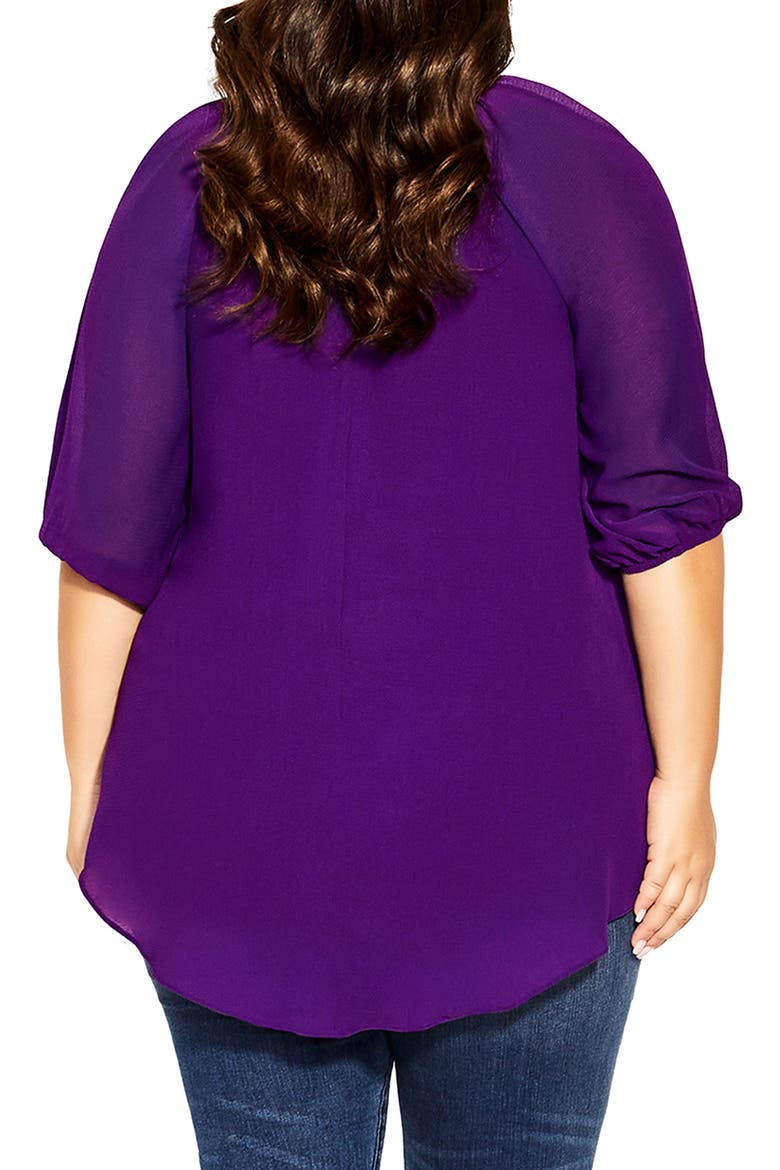 Love Lace Trim Top, Alternate, color, PETUNIA