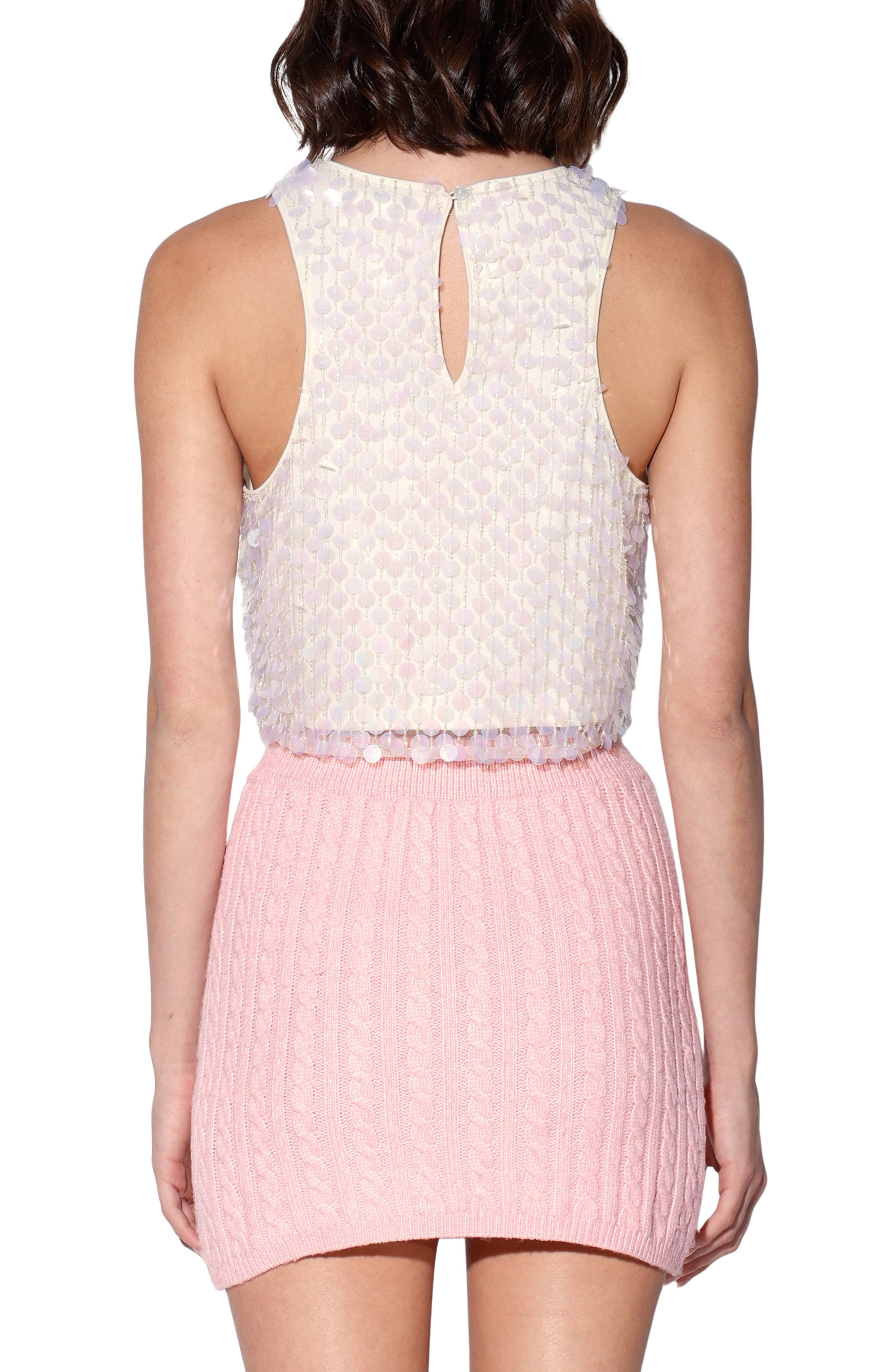 Nancy Sequin Embellished Crop Top - image 2