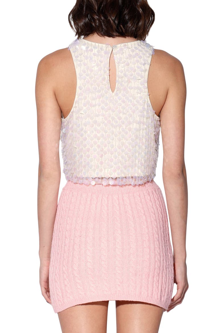 Nancy Sequin Embellished Crop Top, Alternate, color, OPALESCENT BEADING
