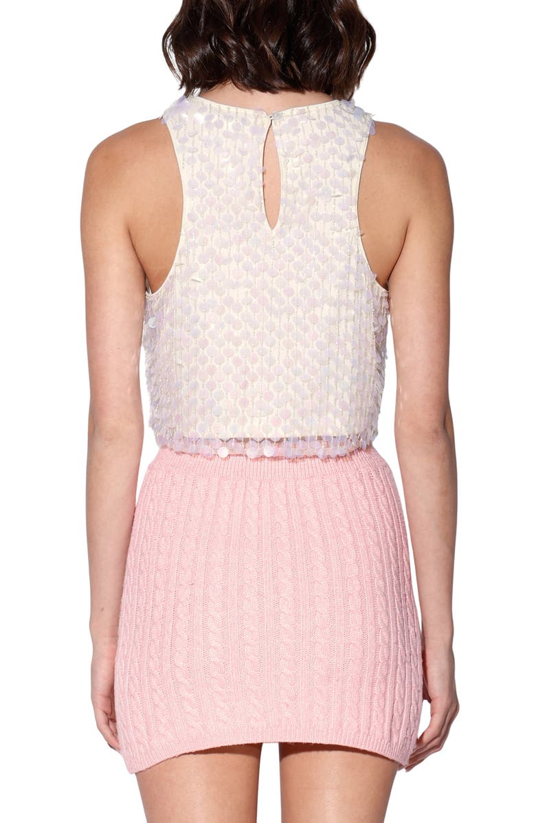 Walter Baker Nancy Sequin Embellished Crop Top, Alternate, color, Opalescent Beading