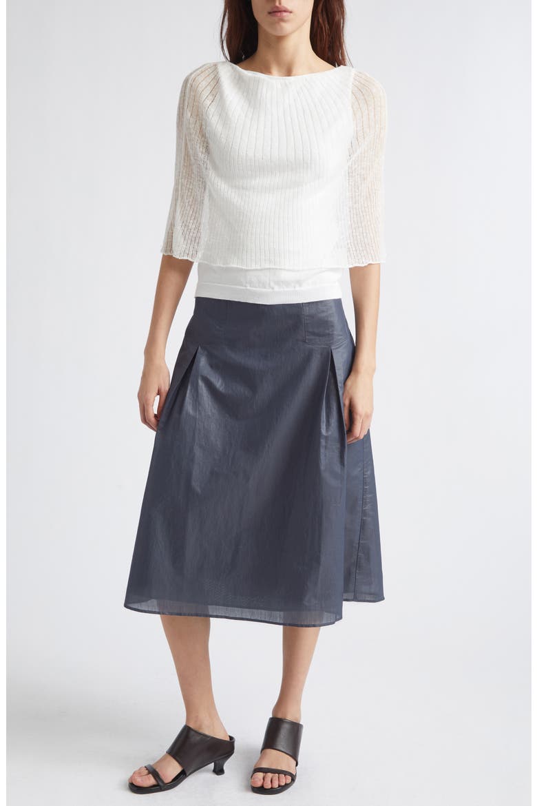 Saphira Layered Cotton & Hemp Sweater, Alternate, color, 010 - OFF-WHITE