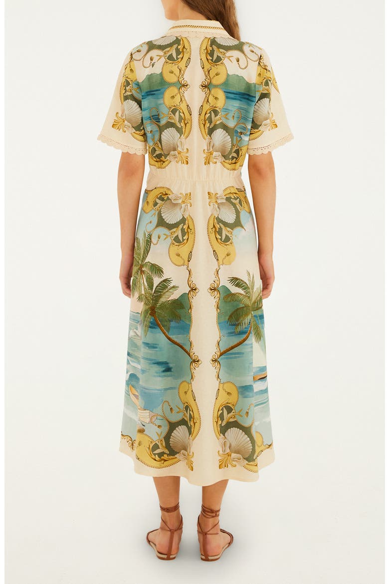 Royal Sea Tie Waist Midi Dress, Alternate, color, ROYAL SEA MULTICOLOR