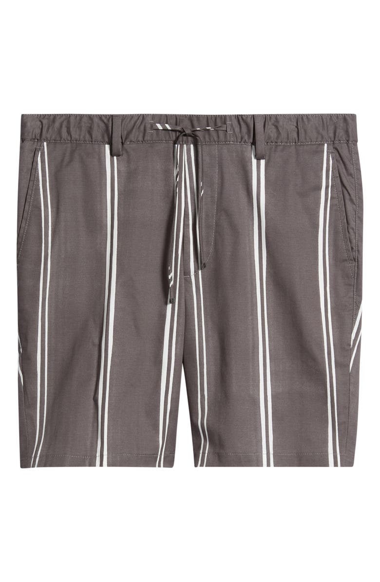 BOSS Kane Stripe Stretch Cotton Shorts, Main, color, Medium Purple