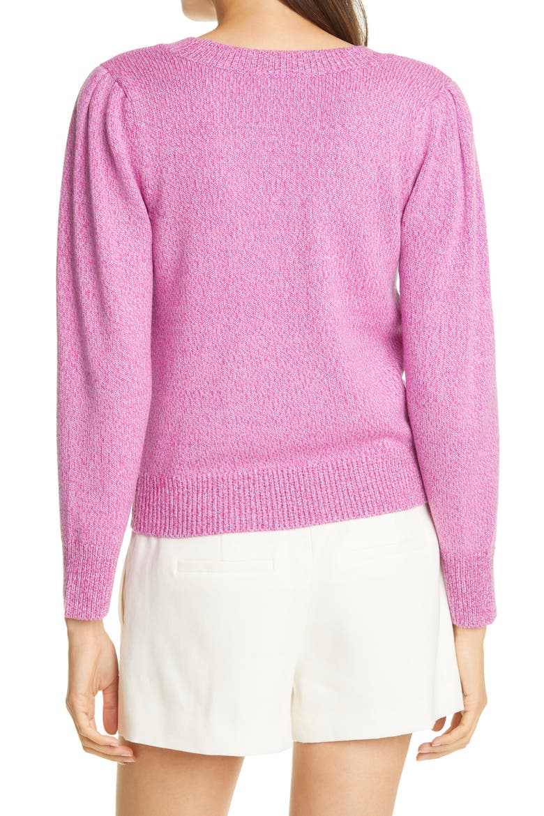 Kenia V-Neck Merino Wool Blend Sweater, Alternate, color, PINK