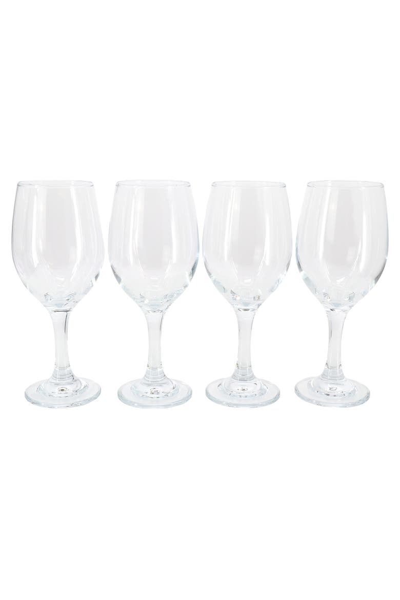 Belinni 4 Piece 14.2 Ounce Classic Wine Glass Set, Alternate, color, Clear